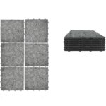 Πλακάκια Δαπέδου  Μαύρο Πέτρα 30.5x30.5x2cm 6Τμχ