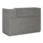 Γραφείο reception Lemmon Megapap χρώμα γκρι σκυροδέματος 160x70x110εκ.