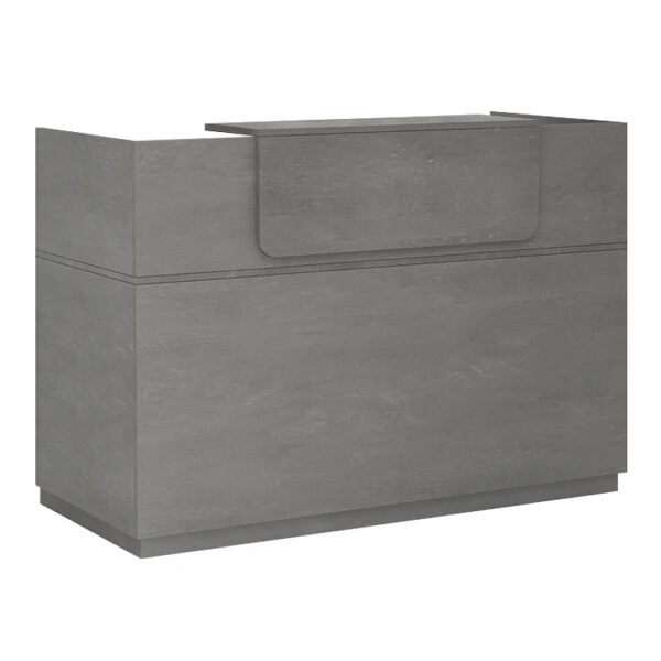 Γραφείο reception Lemmon Megapap χρώμα γκρι σκυροδέματος 160x70x110εκ.