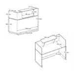 Γραφείο reception Lemmon Megapap χρώμα γκρι σκυροδέματος 160x70x110εκ.