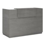 Γραφείο reception Lemmon Megapap χρώμα γκρι σκυροδέματος 120x70x110εκ.