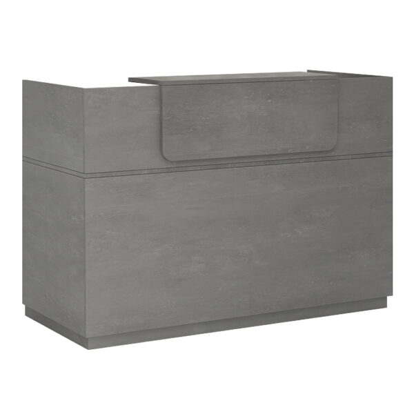 Γραφείο reception Lemmon Megapap χρώμα γκρι σκυροδέματος 120x70x110εκ.