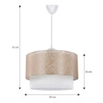 Φωτιστικό οροφής Whitehouse Megapap υφασμάτινο μονόφωτο χρώμα χρυσό 30x20x55εκ.