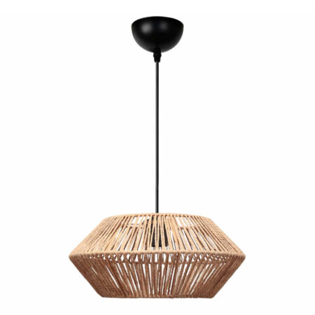 Φωτιστικό οροφής Castel Megapap E27 από σχοινί μονόφωτο χρώμα φυσικό Ø32x70εκ.