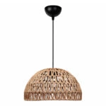 Φωτιστικό οροφής Karon Megapap E27 από σχοινί μονόφωτο χρώμα φυσικό Ø29x70εκ.