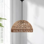 Φωτιστικό οροφής Karon Megapap E27 από σχοινί μονόφωτο χρώμα φυσικό Ø29x70εκ.