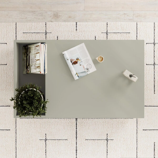 Τραπεζάκι σαλονιού Vena Megapap χρώμα ash green 100x60x42εκ.