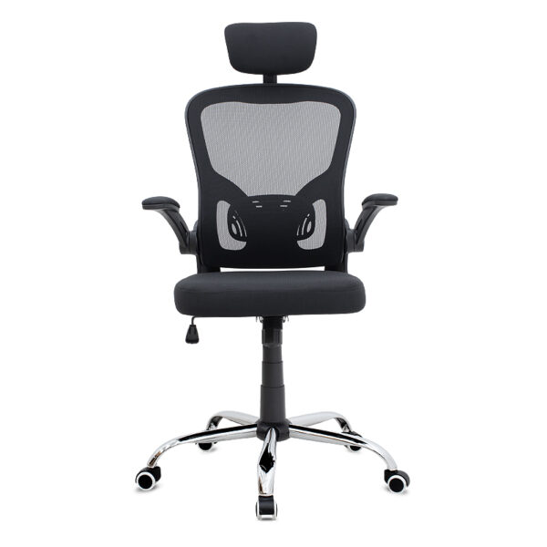 Καρέκλα γραφείου διευθυντική Falcon Megapap με ύφασμα Mesh χρώμα μαύρο 68x65x119/129εκ.