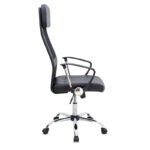 Καρέκλα γραφείου Ovis Megapap με τεχνόδερμα και ύφασμα Mesh χρώμα μαύρο 63x63x119/129εκ.