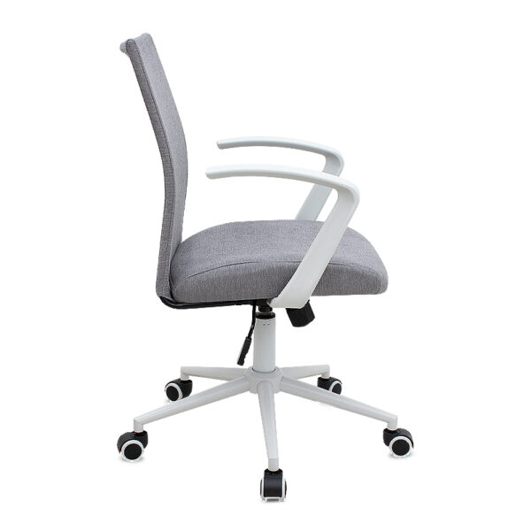 Καρέκλα γραφείου Berlin Megapap υφασμάτινη χρώμα γκρι - λευκό 64x63x89/96εκ.