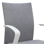 Καρέκλα γραφείου Berlin Megapap υφασμάτινη χρώμα γκρι - λευκό 64x63x89/96εκ.