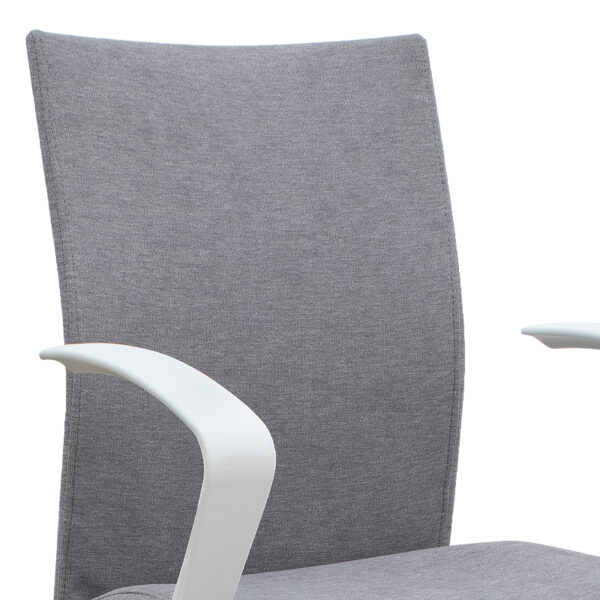 Καρέκλα γραφείου Berlin Megapap υφασμάτινη χρώμα γκρι - λευκό 64x63x89/96εκ.