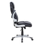 Καρέκλα γραφείου διευθυντική Gustavo Megapap από τεχνόδερμα χρώμα μαύρο 69x65x116/126εκ.