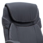 Καρέκλα γραφείου διευθυντική Gustavo Megapap από τεχνόδερμα χρώμα μαύρο 69x65x116/126εκ.