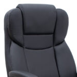 Καρέκλα γραφείου διευθυντική Morgan Megapap από τεχνόδερμα χρώμα μαύρο 67x65x112/122εκ.