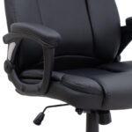 Καρέκλα γραφείου διευθυντική Morgan Megapap από τεχνόδερμα χρώμα μαύρο 67x65x112/122εκ.