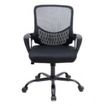 Καρέκλα γραφείου Freda Megapap με ύφασμα Mesh χρώμα μαύρο 65x65x90/100εκ.