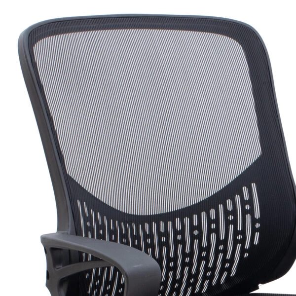 Καρέκλα γραφείου Freda Megapap με ύφασμα Mesh χρώμα μαύρο 65x65x90/100εκ.