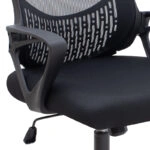 Καρέκλα γραφείου Freda Megapap με ύφασμα Mesh χρώμα μαύρο 65x65x90/100εκ.