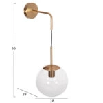 ΑΠΛΙΚΑ ΤΟΙΧΟΥ GYDA HM4473 ΜΕΤΑΛΛΟ ΣΕ ΧΡΥΣΟ-ΓΥΑΛΙ 18x28x55Υεκ.