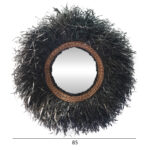 ΔΙΑΚΟΣΜΗΤΙΚΟΣ ΚΑΘΡΕΠΤΗΣ ΤΟΙΧΟΥ ΣΤΡΟΓΓΥΛΟΣ BRENNO HM4713 ΙΝΕΣ ΜΠΑΝΑΝΑΣ ΜΑΥΡΟ Φ85εκ