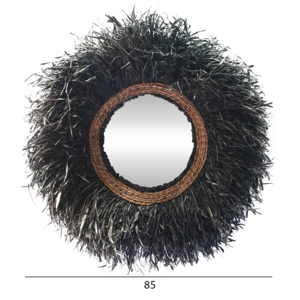 ΔΙΑΚΟΣΜΗΤΙΚΟΣ ΚΑΘΡΕΠΤΗΣ ΤΟΙΧΟΥ ΣΤΡΟΓΓΥΛΟΣ BRENNO HM4713 ΙΝΕΣ ΜΠΑΝΑΝΑΣ ΜΑΥΡΟ Φ85εκ