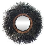 ΔΙΑΚΟΣΜΗΤΙΚΟΣ ΚΑΘΡΕΠΤΗΣ ΤΟΙΧΟΥ ΣΤΡΟΓΓΥΛΟΣ BRENNO HM4713 ΙΝΕΣ ΜΠΑΝΑΝΑΣ ΜΑΥΡΟ Φ85εκ