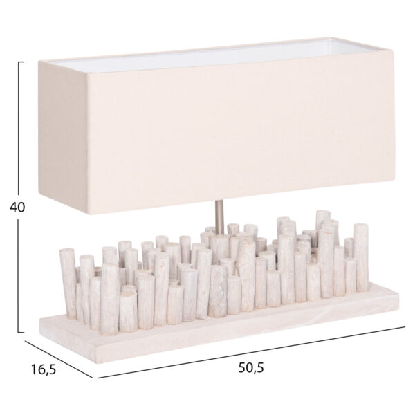 ΕΠΙΤΡΑΠΕΖΙΟ ΦΩΤΙΣΤΙΚΟ TWIGGY HM4426 DRIFTWOOD & ΚΑΠΕΛΟ ΣΕ ΛΕΥΚΟ 50,5x16,5x40Υεκ.
