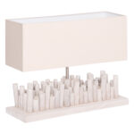 ΕΠΙΤΡΑΠΕΖΙΟ ΦΩΤΙΣΤΙΚΟ TWIGGY HM4426 DRIFTWOOD & ΚΑΠΕΛΟ ΣΕ ΛΕΥΚΟ 50,5x16,5x40Υεκ.