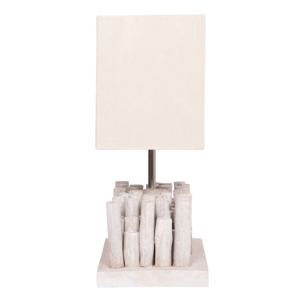 ΕΠΙΤΡΑΠΕΖΙΟ ΦΩΤΙΣΤΙΚΟ TWIGGY HM4426 DRIFTWOOD & ΚΑΠΕΛΟ ΣΕ ΛΕΥΚΟ 50,5x16,5x40Υεκ.