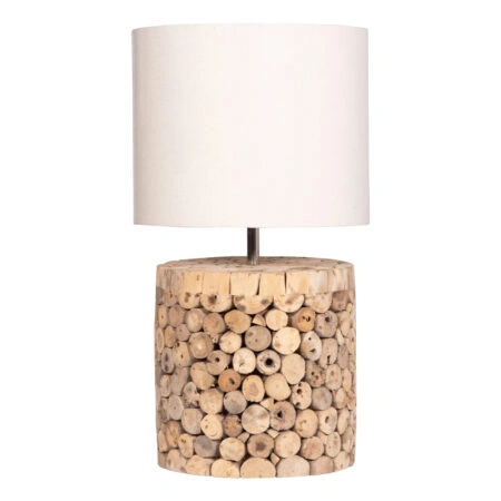 ΕΠΙΤΡΑΠΕΖΙΟ ΚΥΛΙΝΔΡΙΚΟ ΦΩΤΙΣΤΙΚΟ TWIGGY HM4427 DRIFTWOOD & ΜΠΕΖ ΚΑΠΕΛΟ Φ24.5×45Υεκ.
