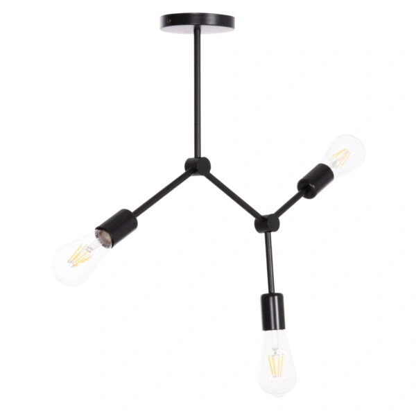 ΦΩΤΙΣΤΙΚΟ ΟΡΟΦΗΣ 3-ΦΩΤΟ LIGHTY HM7404.11 ΜΕΤΑΛΛΟ ΣΕ ΜΑΥΡΟ 52x5x48Υεκ.