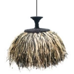 ΦΩΤΙΣΤΙΚΟ ΟΡΟΦΗΣ ORDEM HM4716 ΚΑΠΕΛΟ ΙΝΕΣ SISAL & ΜΠΑΝΑΝΑΣ-ΜΑΥΡΟ & ΦΥΣΙΚΟ Φ60εκ