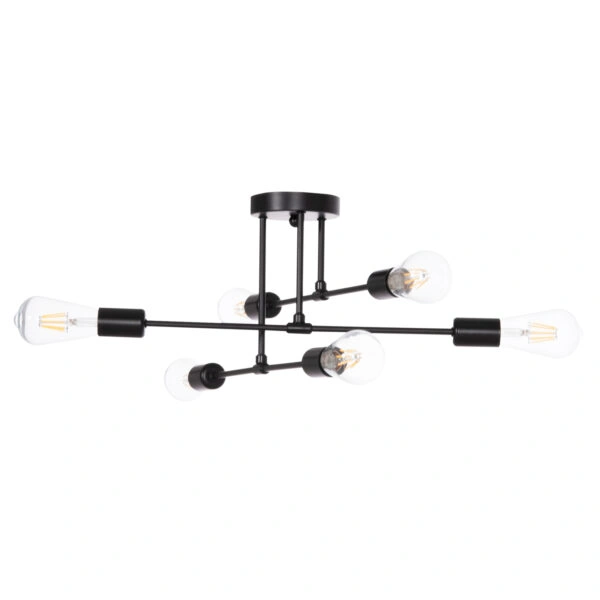 ΦΩΤΙΣΤΙΚΟ ΟΡΟΦΗΣ ΠΟΛΥΦΩΤΟ LIGHTY HM7427.11 ΜΕΤΑΛΛΟ ΣΕ ΜΑΥΡΟ 51x51x23Υεκ.