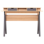 ΓΡΑΦΕΙΟ REXIN HM18290 ΜΕΛΑΜΙΝΗ ΣΕ SONAMA-ΓΚΡΙ 120x19-59x75-85,5ΥΥεκ.