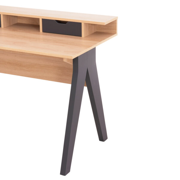 ΓΡΑΦΕΙΟ REXIN HM18290 ΜΕΛΑΜΙΝΗ ΣΕ SONAMA-ΓΚΡΙ 120x19-59x75-85,5ΥΥεκ.