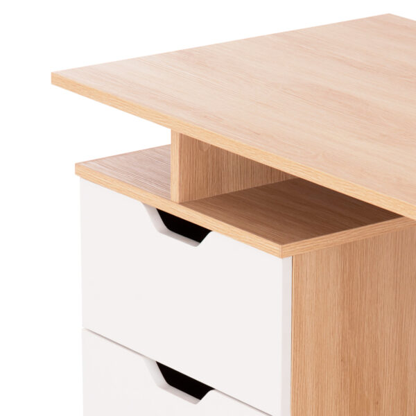 ΓΡΑΦΕΙΟ ΜΕ ΣΥΡΤΑΡΙΑ COLT HM18291 ΜΕΛΑΜΙΝΗ ΣΕ ΛΕΥΚΟ-SONAMA 120x53x75Υεκ.