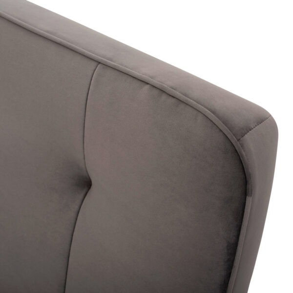 ΚΑΝΑΠΕΣ ΚΡΕΒΑΤΙ 3ΘΕΣΙΟΣ ΑΠΟ ΒΕΛΟΥΔΟ ΓΚΡΙ HM3168.01 193Χ85Χ88Υ εκ.