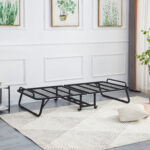 ΚΡΕΒΑΤΙ-ΡΑΝΤΖΟ ΜΕ ΣΤΡΩΜΑ NETTI HM691.01 ΜΕΤΑΛΛΙΚΟ ΜΑΥΡΟ ΜΑΤ 190x76x30Υεκ.