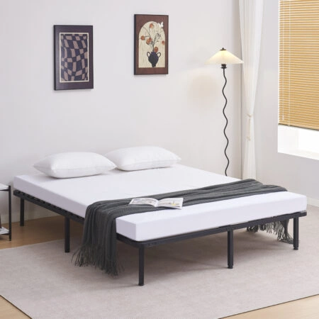 ΚΡΕΒΑΤΙ-ΥΠΟΣΤΡΩΜΑ ΔΙΠΛΟ MARKY HM694.01 ΜΕΤΑΛΛΙΚΟ ΜΑΥΡΟ ΓΙΑ ΣΤΡΩΜΑ 200x160εκ