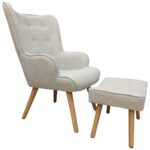 Πολυθρόνα  AMARANTHUS Με Υποπόδιο Μπεζ 98x70x77cm