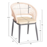 ΠΟΛΥΘΡΟΝΑ ΑΛΟΥΜΙΝΙΟΥ MAGNET HM6287.01 ΣΚΟΥΡΟ ΓΚΡΙ ΜΕ ΚΡΕΜ P.E.ΣΧΟΙΝΙ 58x63x82Υεκ