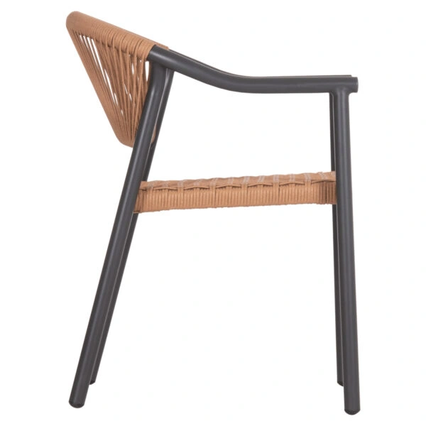 ΠΟΛΥΘΡΟΝΑ KERLY HM6050.10 ΑΛΟΥΜΙΝΙΟ ΣΚΟΥΡΟ ΓΚΡΙ--ΜΠΕΖ ΣΥΝΘΕΤΙΚΟ RATTAN 54x58,5x76Υεκ