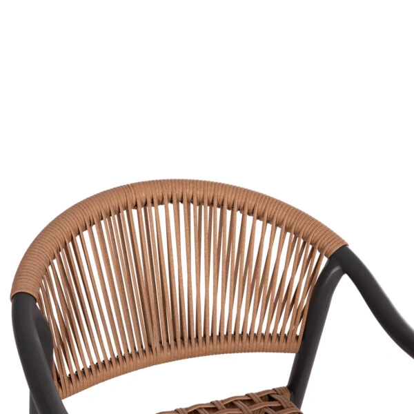 ΠΟΛΥΘΡΟΝΑ KERLY HM6050.10 ΑΛΟΥΜΙΝΙΟ ΣΚΟΥΡΟ ΓΚΡΙ--ΜΠΕΖ ΣΥΝΘΕΤΙΚΟ RATTAN 54x58,5x76Υεκ