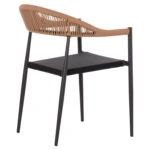 ΠΟΛΥΘΡΟΝΑ BERG HM6284.02 ΑΛΟΥΜΙΝΙΟ & TEXTILENE ΣΚΟΥΡΟ ΓΚΡΙ--P.E.TWISTED RATTAN 55x56x79Υεκ