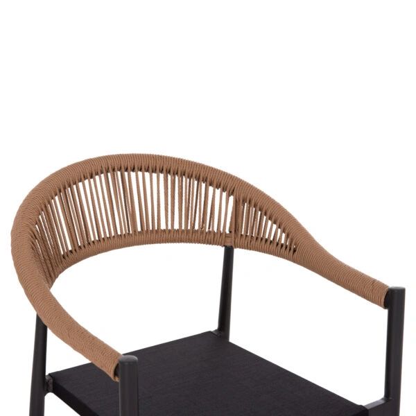 ΠΟΛΥΘΡΟΝΑ BERG HM6284.02 ΑΛΟΥΜΙΝΙΟ & TEXTILENE ΣΚΟΥΡΟ ΓΚΡΙ--P.E.TWISTED RATTAN 55x56x79Υεκ