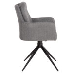 ΠΟΛΥΘΡΟΝΑ ΠΕΡΙΣΤΡΕΦ. BLANS HM9942.01 ΓΚΡΙ ΜΠΟΥΚΛΕ ΥΦΑΣΜΑ-ΜΕΤΑΛΛΙΚΑ ΠΟΔΙΑ 62x60x90Υ