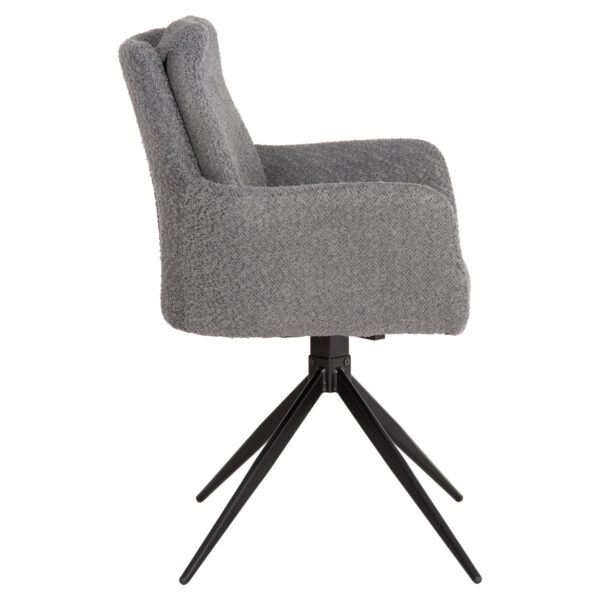 ΠΟΛΥΘΡΟΝΑ ΠΕΡΙΣΤΡΕΦ. BLANS HM9942.01 ΓΚΡΙ ΜΠΟΥΚΛΕ ΥΦΑΣΜΑ-ΜΕΤΑΛΛΙΚΑ ΠΟΔΙΑ 62x60x90Υ