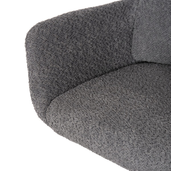 ΠΟΛΥΘΡΟΝΑ ΠΕΡΙΣΤΡΕΦ. BLANS HM9942.01 ΓΚΡΙ ΜΠΟΥΚΛΕ ΥΦΑΣΜΑ-ΜΕΤΑΛΛΙΚΑ ΠΟΔΙΑ 62x60x90Υ