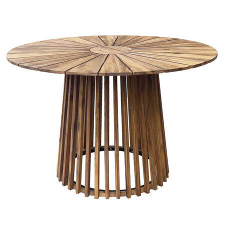 ΤΡΑΠΕΖΙ ΤΡΑΠΕΖΑΡΙΑΣ ΕΞ.ΧΩΡΟΥ CRISTOBAL HM6234 ΞΥΛΟ ΑΚΑΚΙΑΣ-ΜΕΤΑΛΛΟ Φ120x76Υεκ